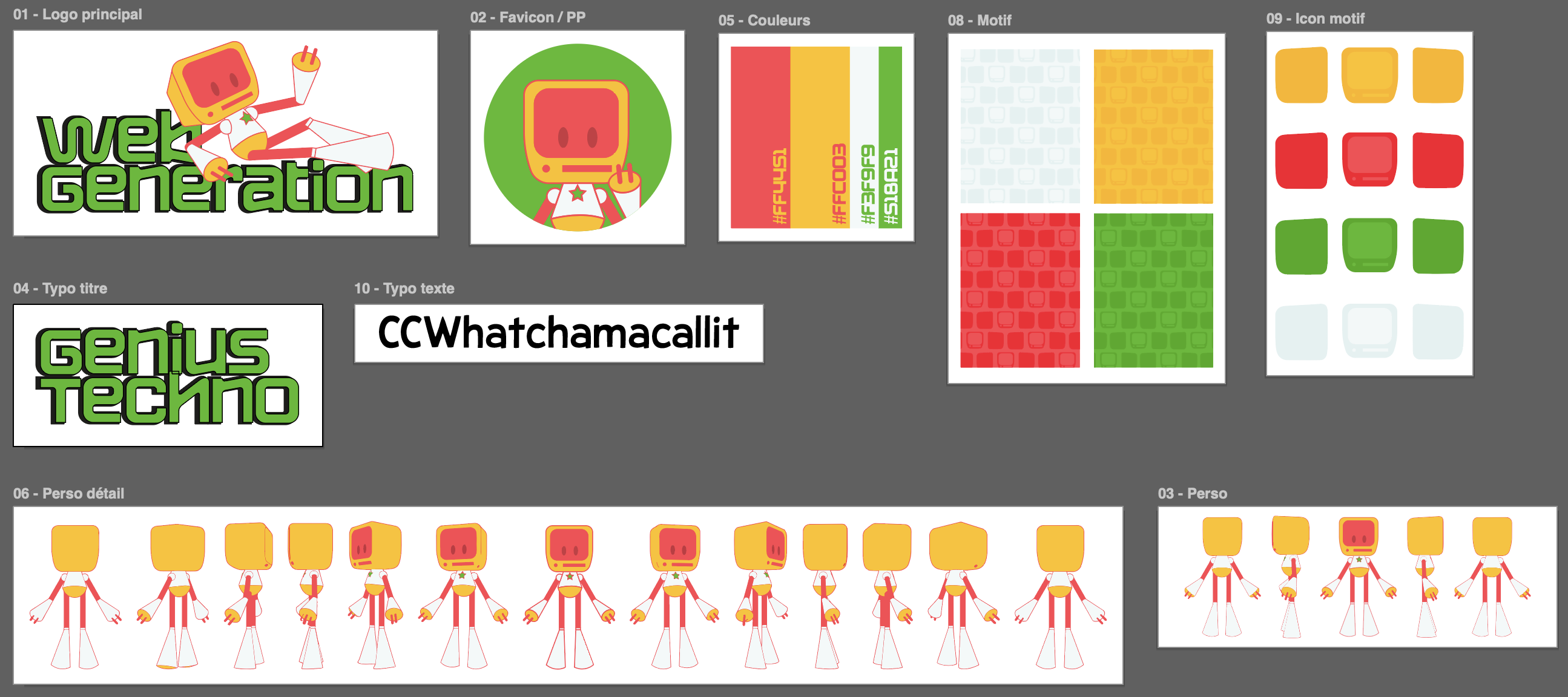 Direction artistique et charte graphique Live Années 2000